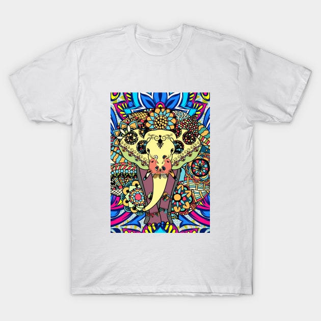 PERSIAN ART STYLE (ELEPHANT) T-Shirt by Katebi Designs